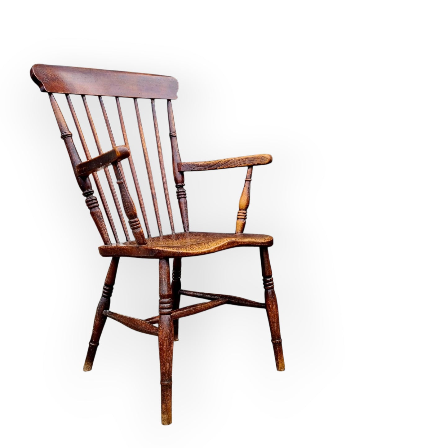Mid 19th-Century English Antique Windsor Armchair - Ideal For The Fireside Or Kitchen