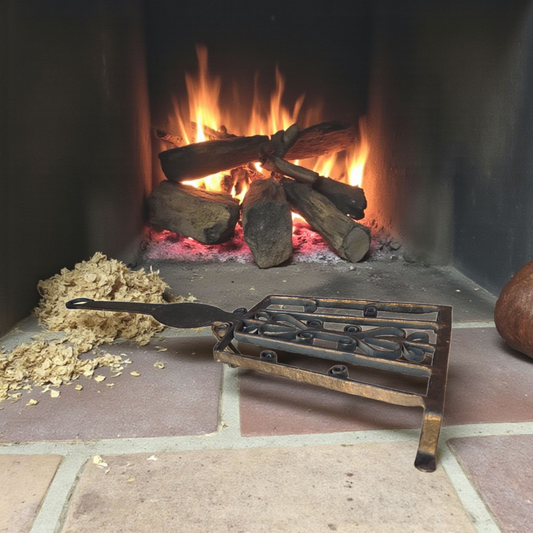 A Substantial Late 17th-century Antique Wrought Iron Trivet - Ornate English Hearth Ware