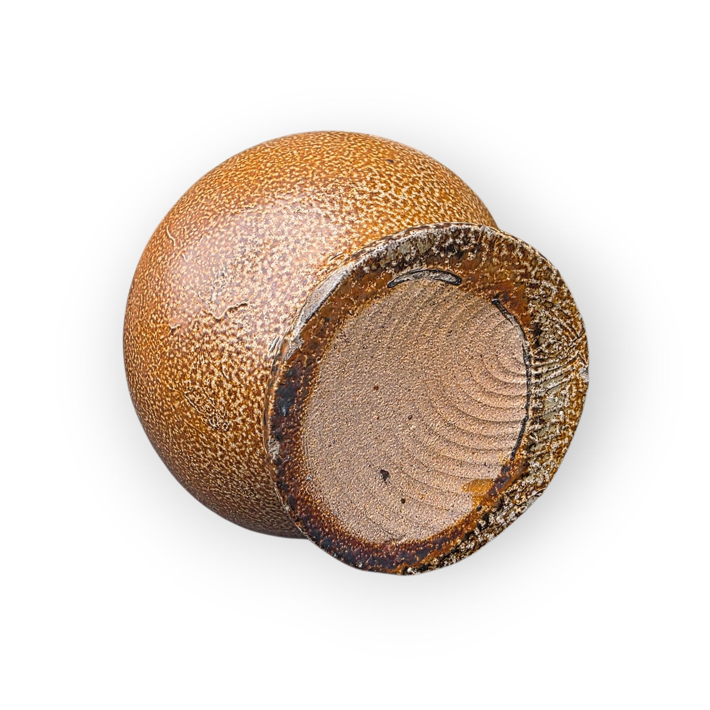 16th-Century English Antique Salt-Glazed Stoneware Flagon, Circa 1540-1580