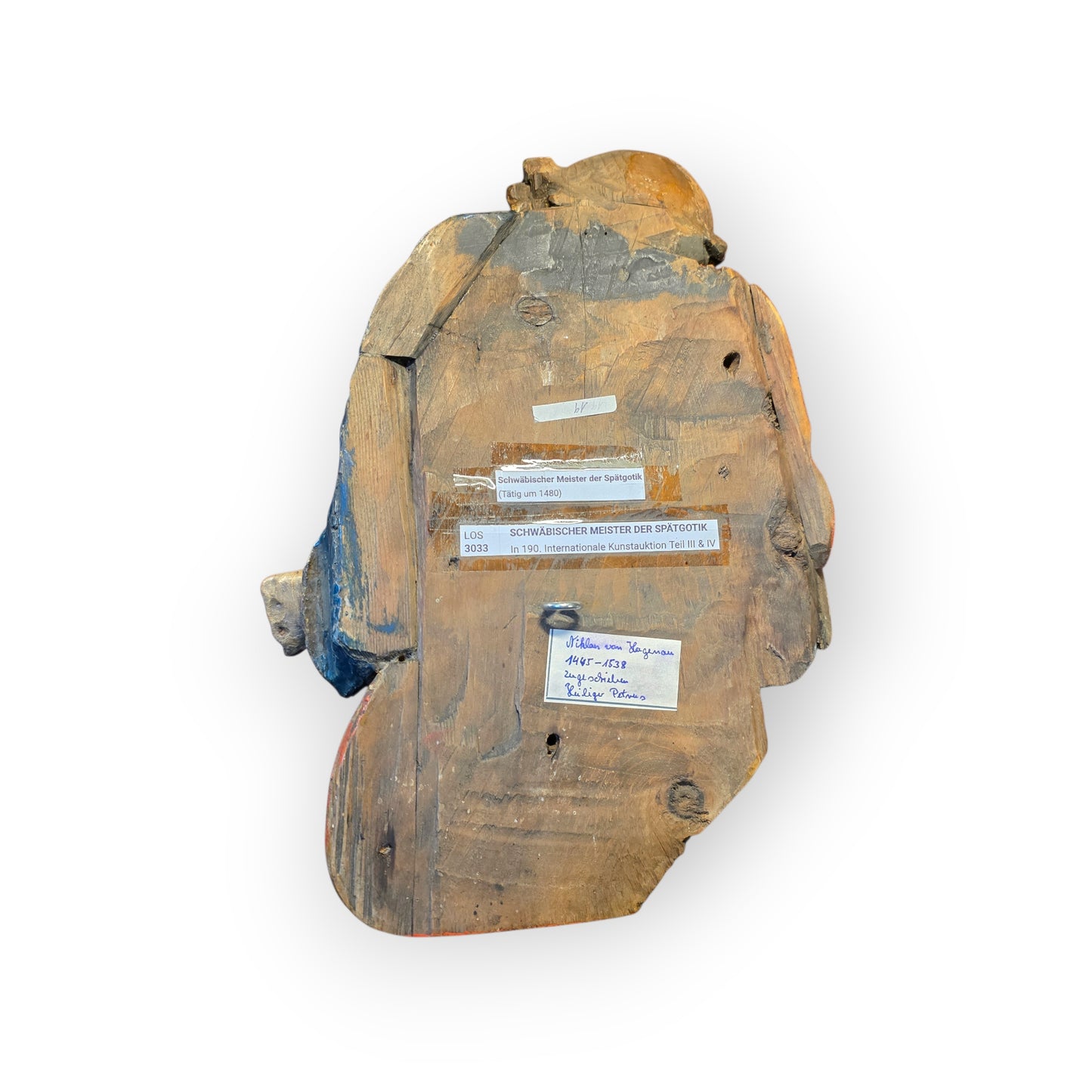 Late 15th Century / Early 16th Century German Gothic Antique Carved Polychrome Saint – Southern Germany, c.1480-1500