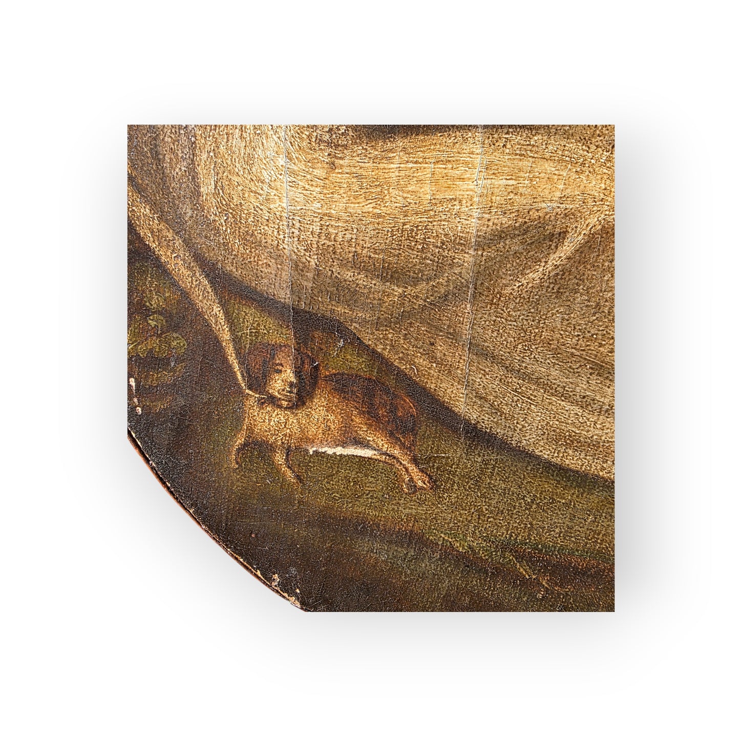 Early 19th‑Century / Late George III Period English Antique Pole Screen with Classical Painted Roundel