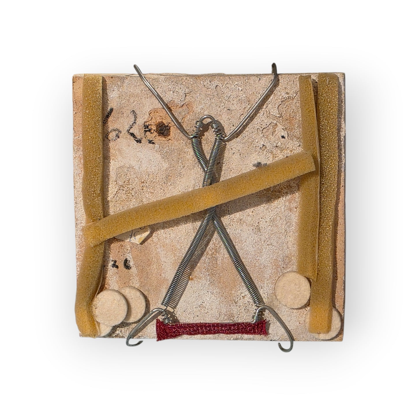 Early‑to‑Mid 17th‑Century Dutch Antique Delftware Tile Depicting a Soldier with Pike Drawn, circa 1625–1650