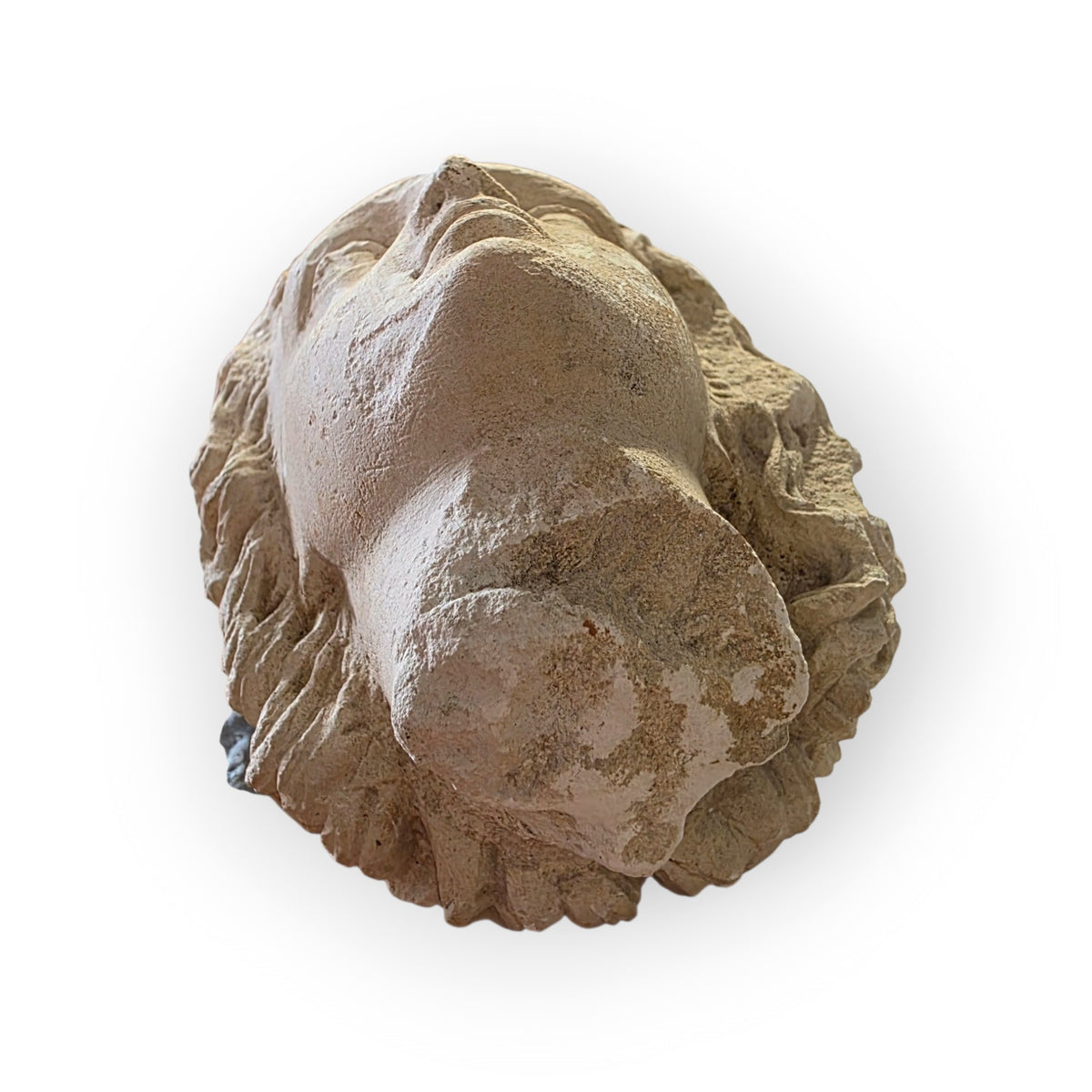 A 16th Century French Gothic Antique Carved Limestone Head of a Youth, probably an Angel or Youthful Saint, Attributed to Northern France, Troyes, Champagne, c.1500–1540