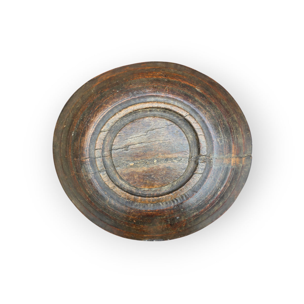 Hand-Turned Swat Valley Wooden Platter in the 18th Century Style