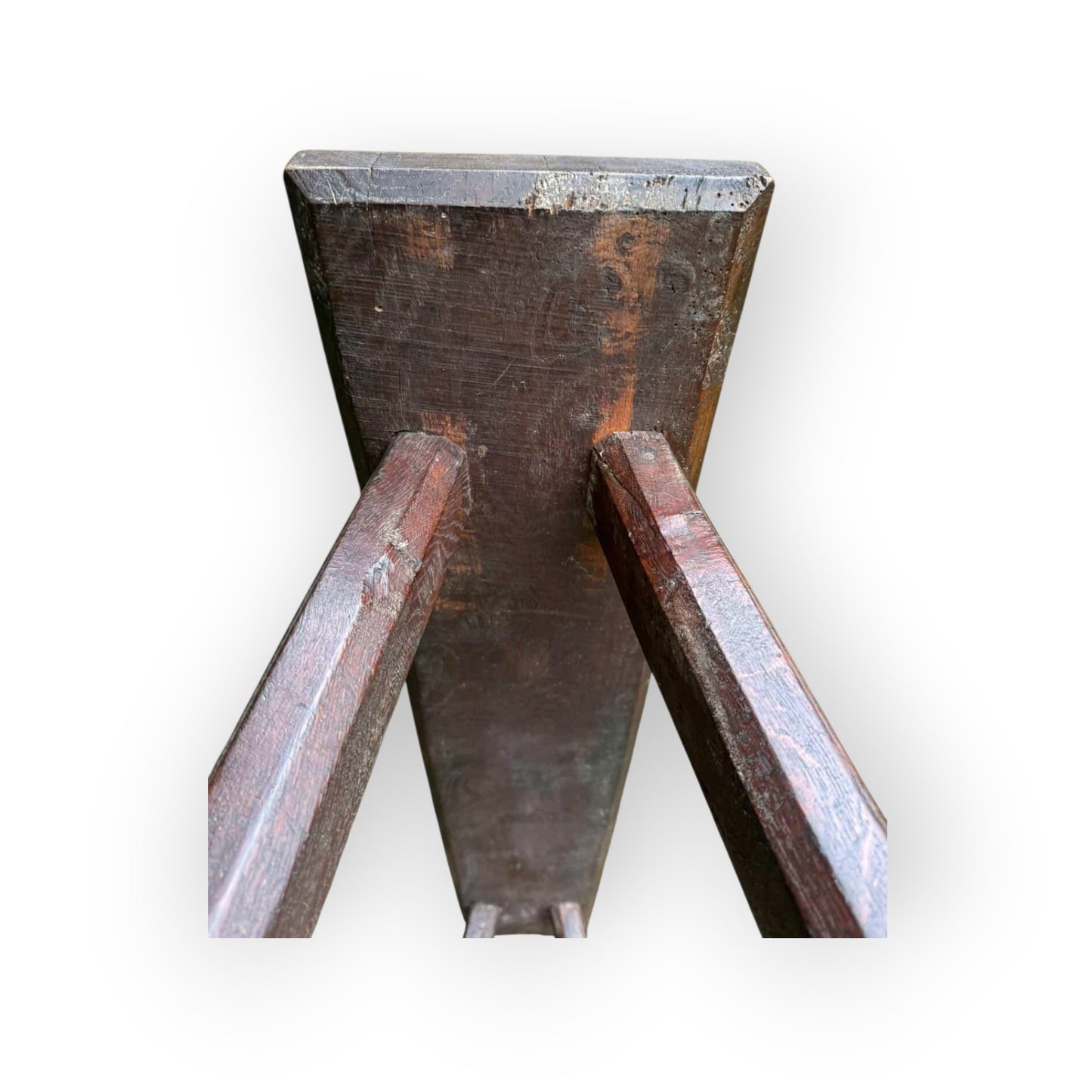 Rare 18th‑Century English Antique Oak Bench, circa 1750