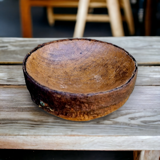 2 of 2 Rare 18th Century English, Sussex Farmhouse-Made, Antique Treen / Antique Elm Eating Bowl, Circa 1750-1800