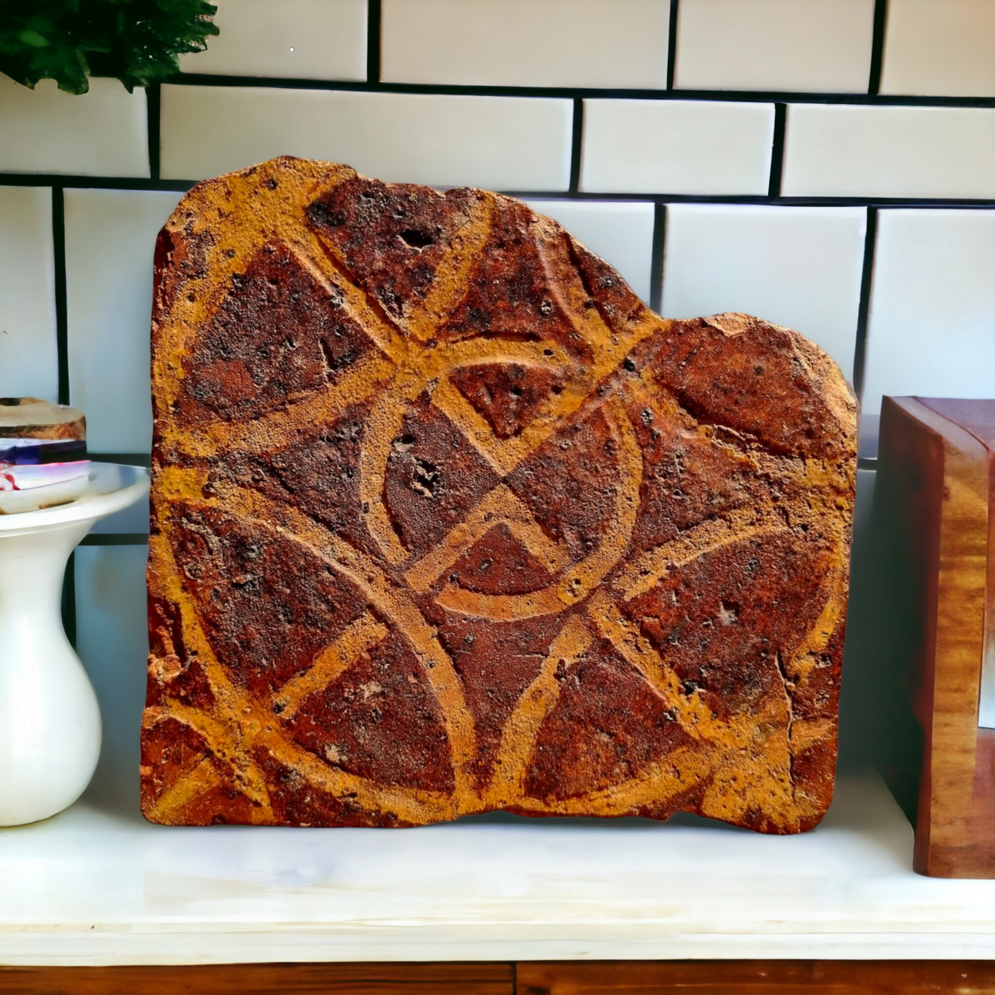 14thC / Medieval Antique Encaustic Floor Tile