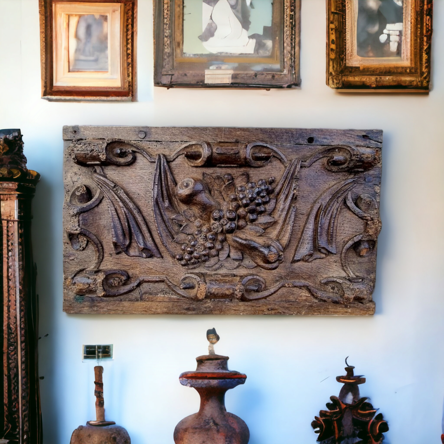 16th Century English Antique Carved Oak Panel