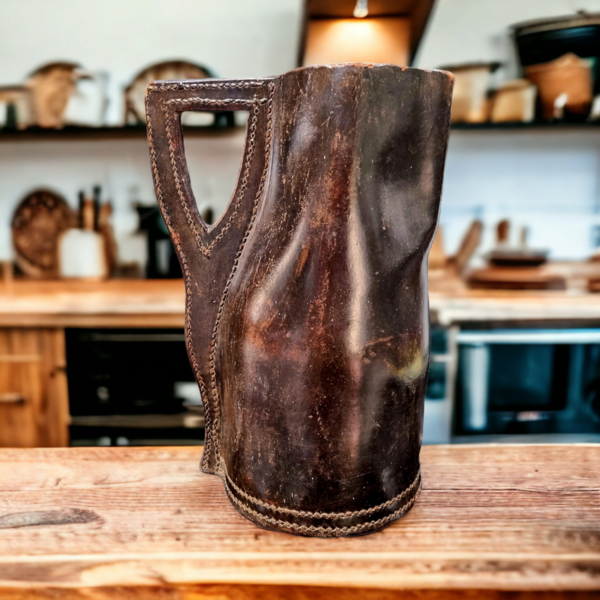 Early 19th Century English Antique Leather Bombard / Jug, Circa 1800