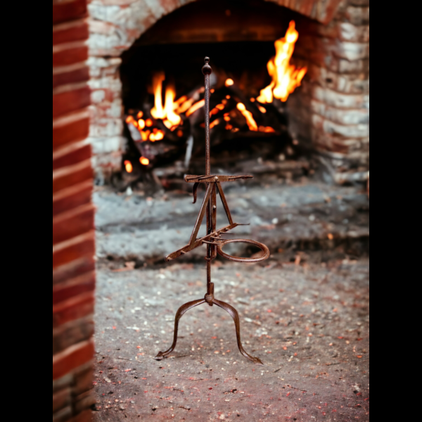 18thC English Antique Steel Lark Spit