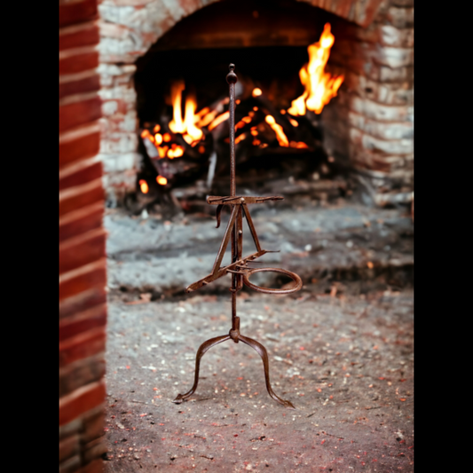 18thC English Antique Steel Lark Spit