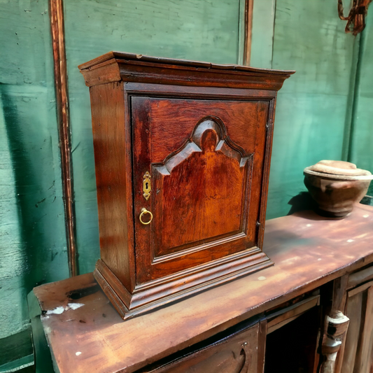 Early 18thC Welsh Antique Oak Wall Cupboard or Mural Cupboard, Circa 1720