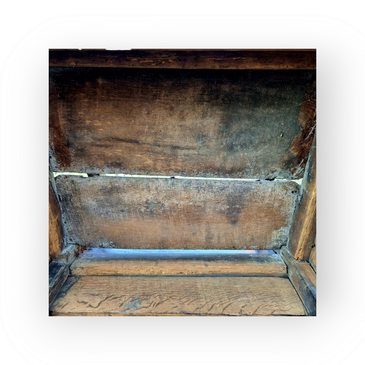 Mid 17th Century Welsh Antique Oak Panelled Back Wainscot Armchair, Circa 1670