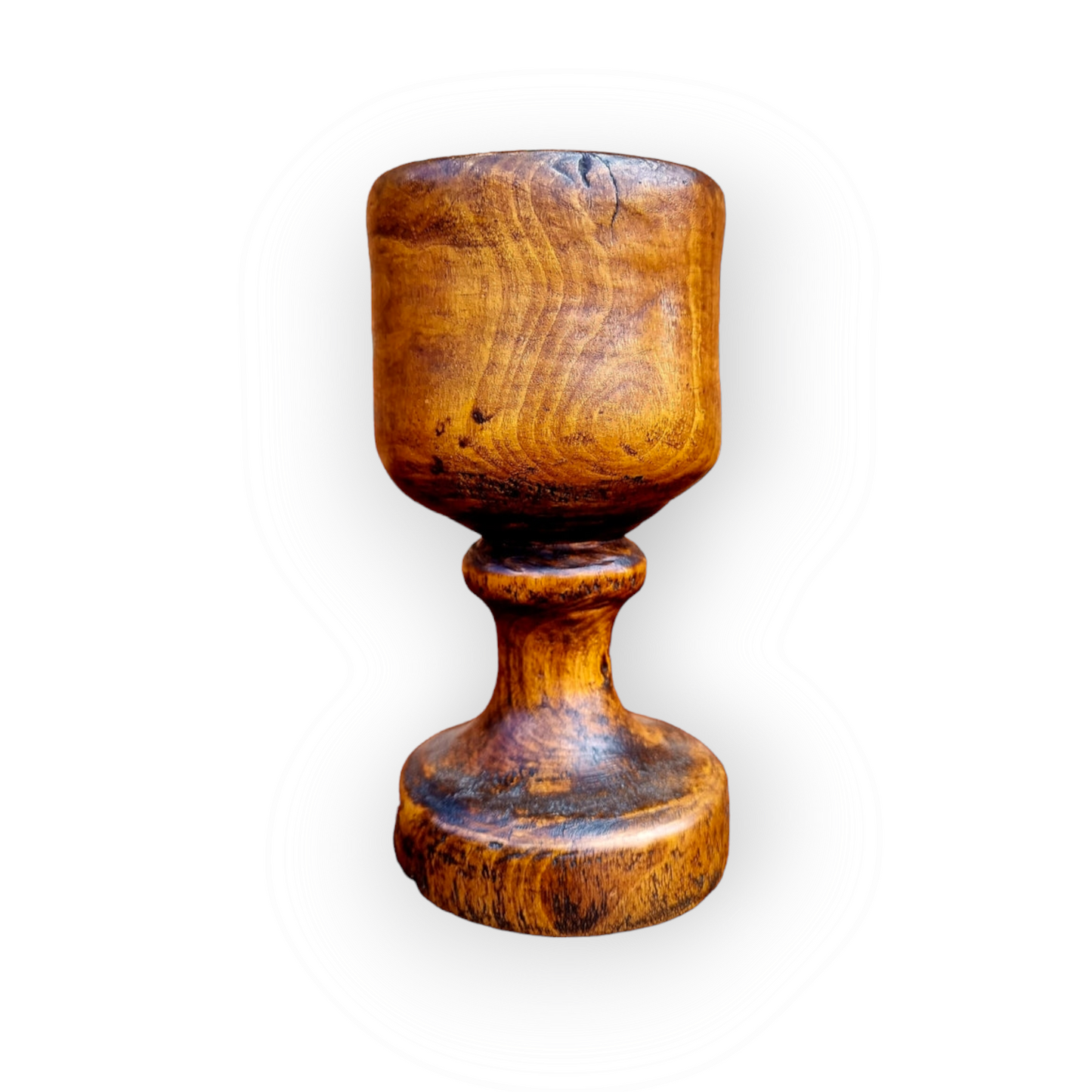 Late 18th Century / Early 19th Century English Antique Treen Beechwood Goblet