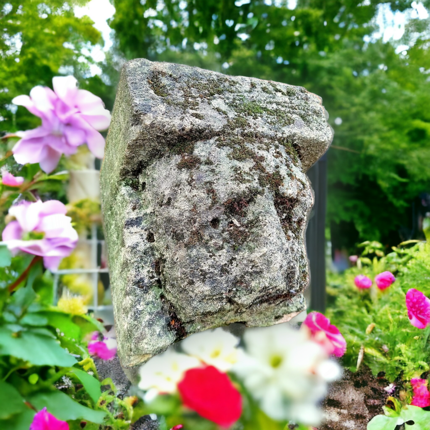 Naive Medieval / Gothic Antique Carved Stone Corbel Fragment Depicting a Male's head