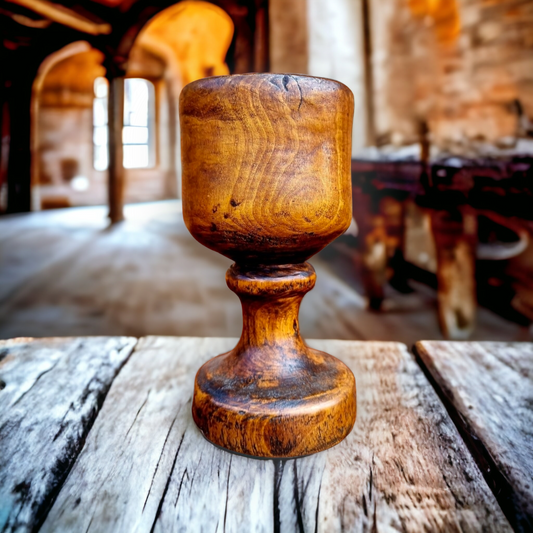 Late 18th Century / Early 19th Century English Antique Treen Beechwood Goblet
