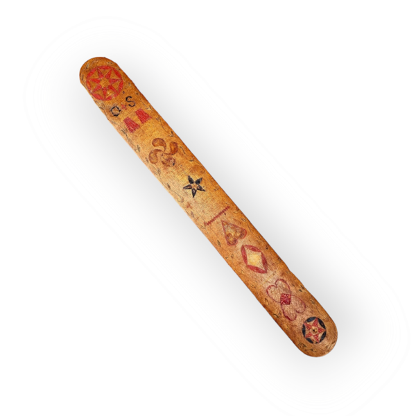 18th Century American Antique Treen Folk Art Stay Busk Love Token Bearing The Initials "O + S", Attributed to Nantucket