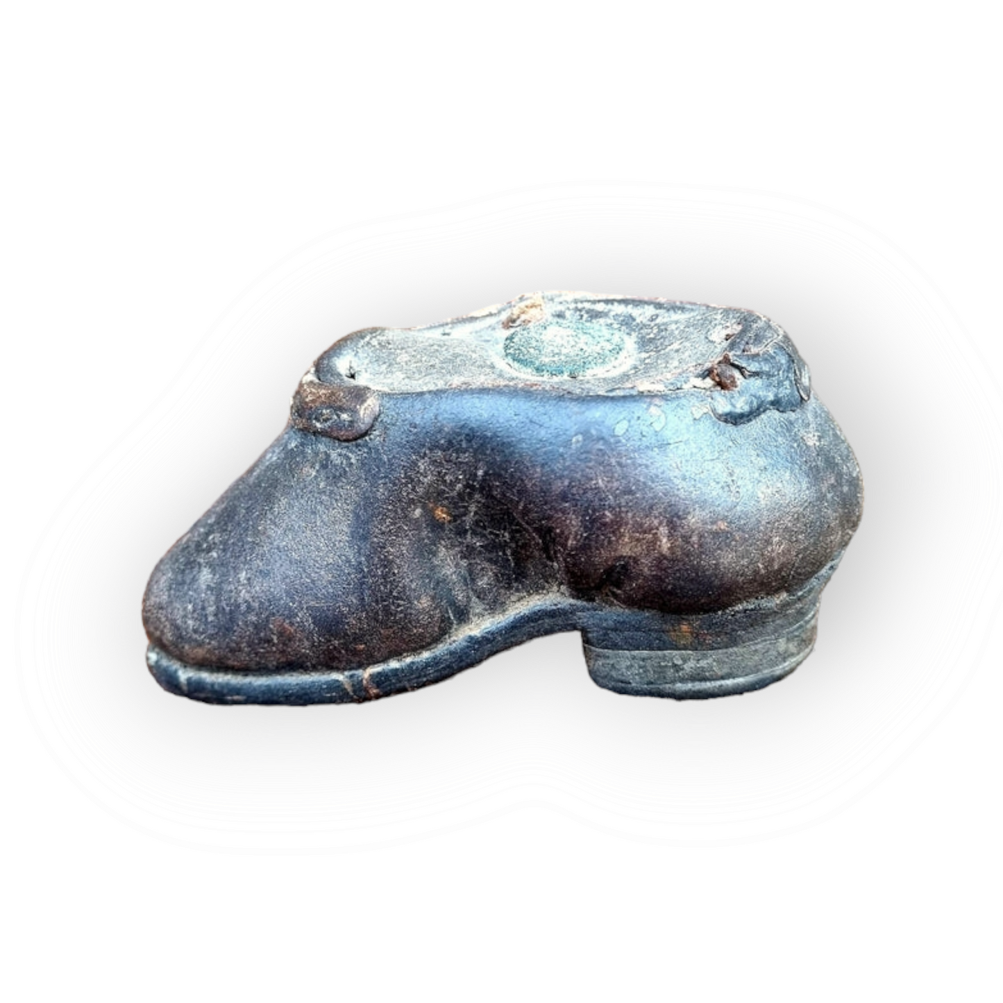 Rare 18th Century Antique Tobacco Snuff Box in the Form of a Leather Shoe