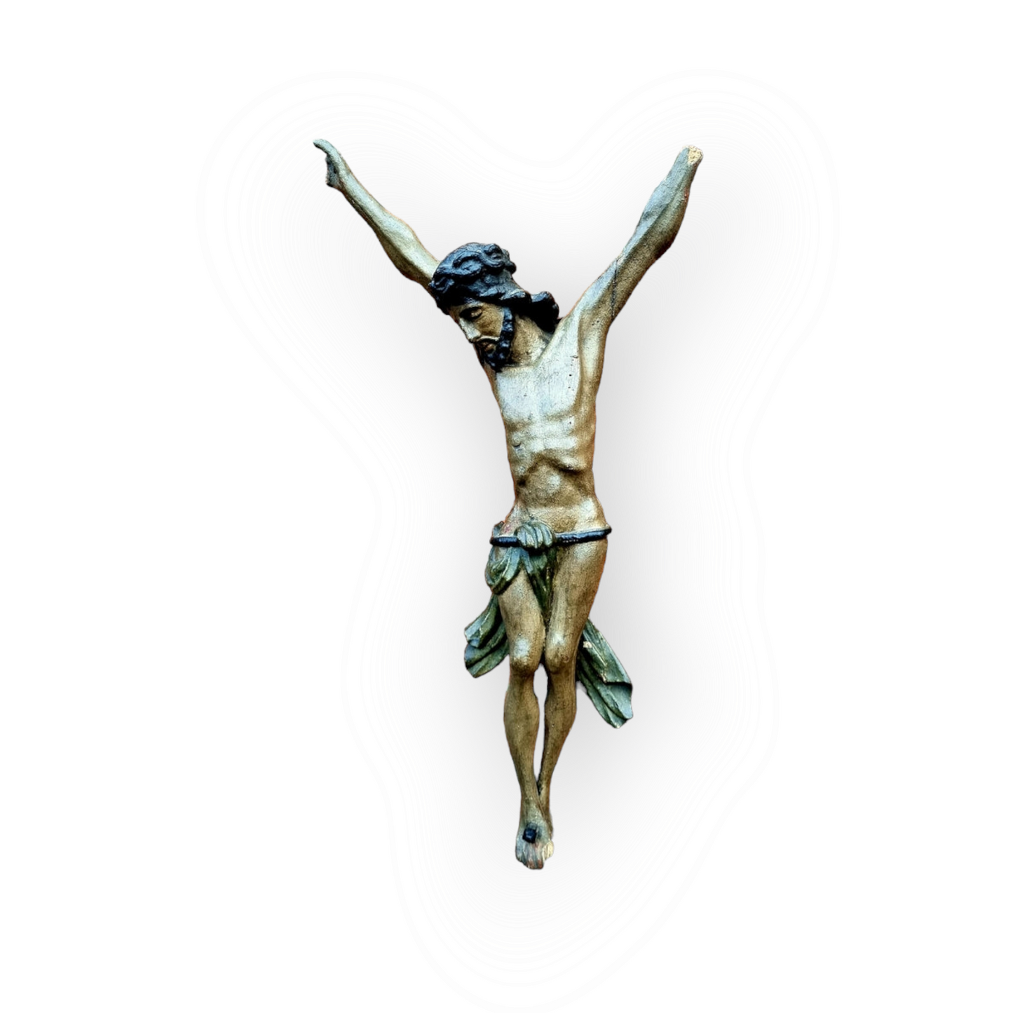 18th Century French Antique Carved Wood Corpus