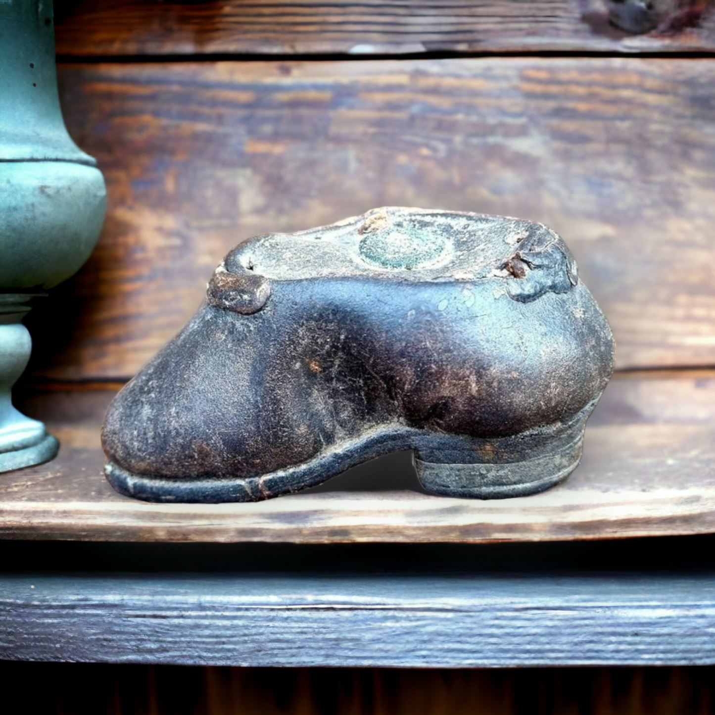 Rare 18th Century Antique Tobacco Snuff Box in the Form of a Leather Shoe