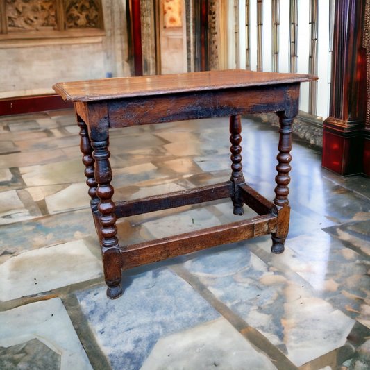 Ex Clive Sherwood Collection - A 17th Century English Antique Oak Side Table