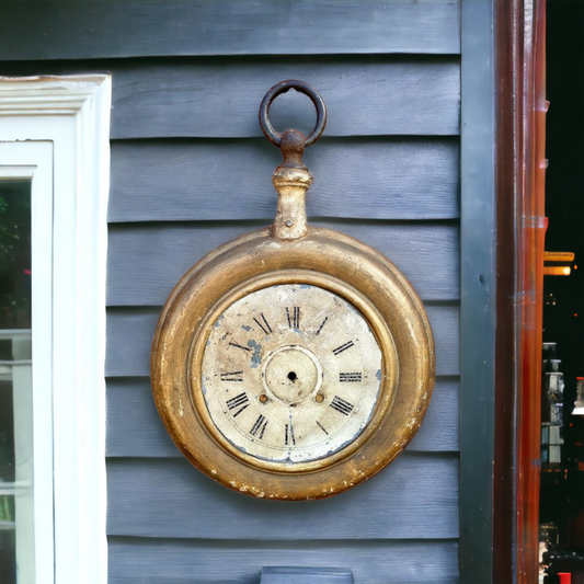 Rare 19th Century Antique Folk Art Clockmaker's Shop Sign, Possibly American