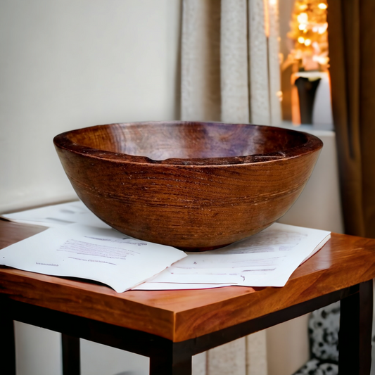 18th Century English Antique Elm Dairy Bowl