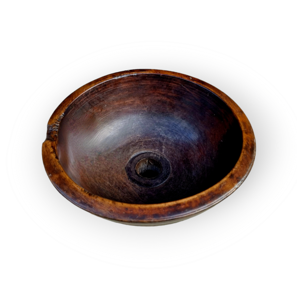 Large 18th Century Antique Treen Barrel Funnel