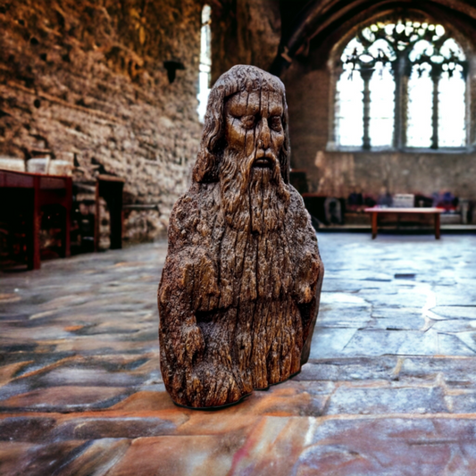 15th Century Flemish Carved Oak Sculpture – Saint’s Head & Torso Fragment