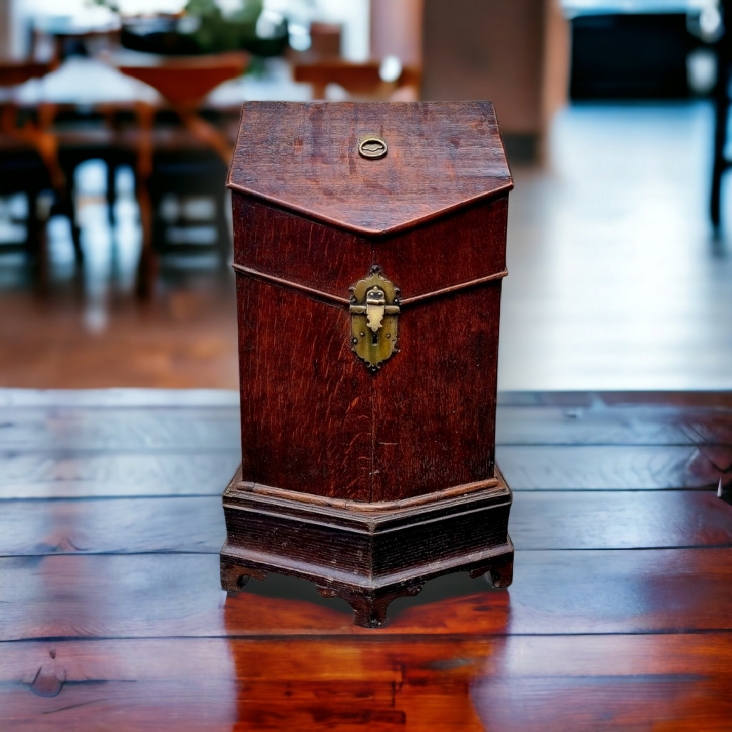 Rare - A Single 18th Century Irish Antique Oak Cutlery / Knife Box, Circa 1770