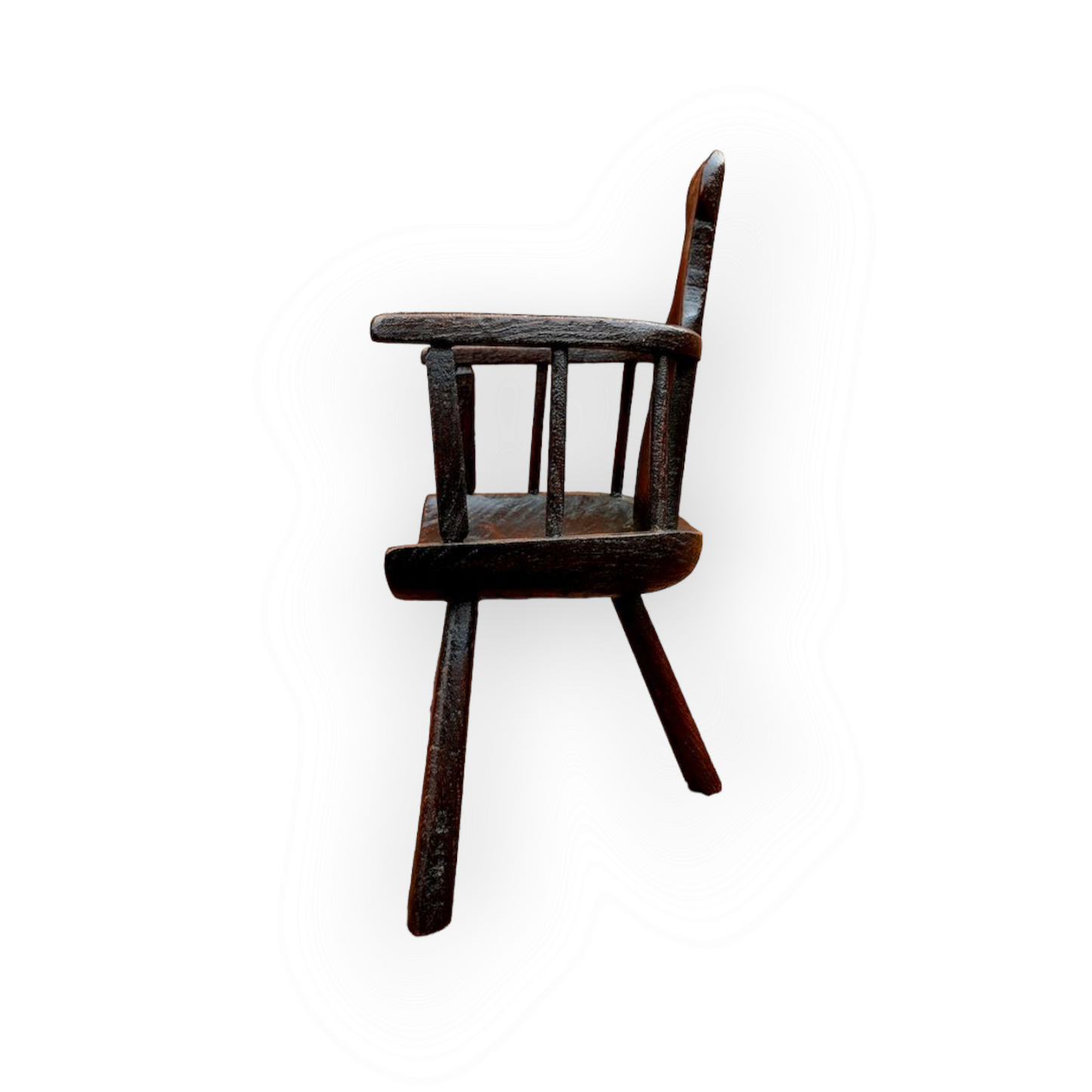 Miniature 18th Century Style Primitive Welsh Antique Apprentice Piece Stick Chair