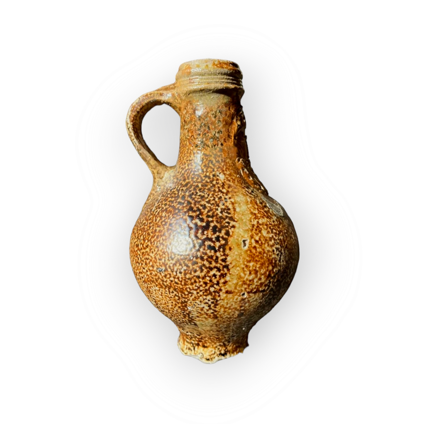 Mid 17th Century German Antique Stoneware Bellarmine Jug or Bartmannkrug, Circa 1625-1675