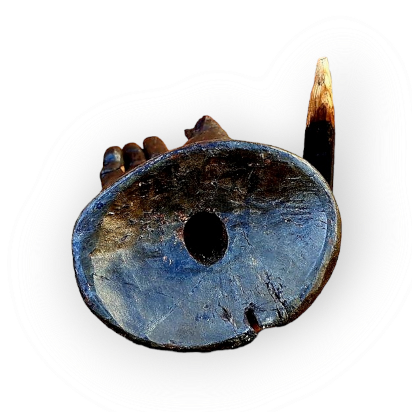 A Rare Life-Size Early 17th Century Antique Carved Wood Sculpture of an Armoured Glove or Gauntlet