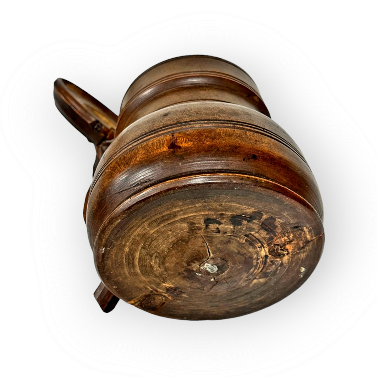 Large Late 17thC / Early 18thC Scandinavian Antique Treen Peg Tankard