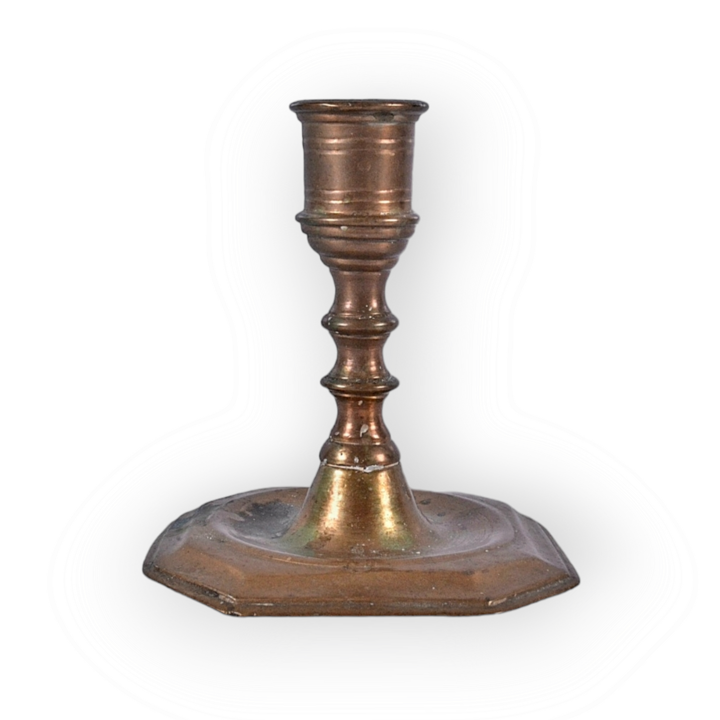 18thC Antique Bronze Candlestick