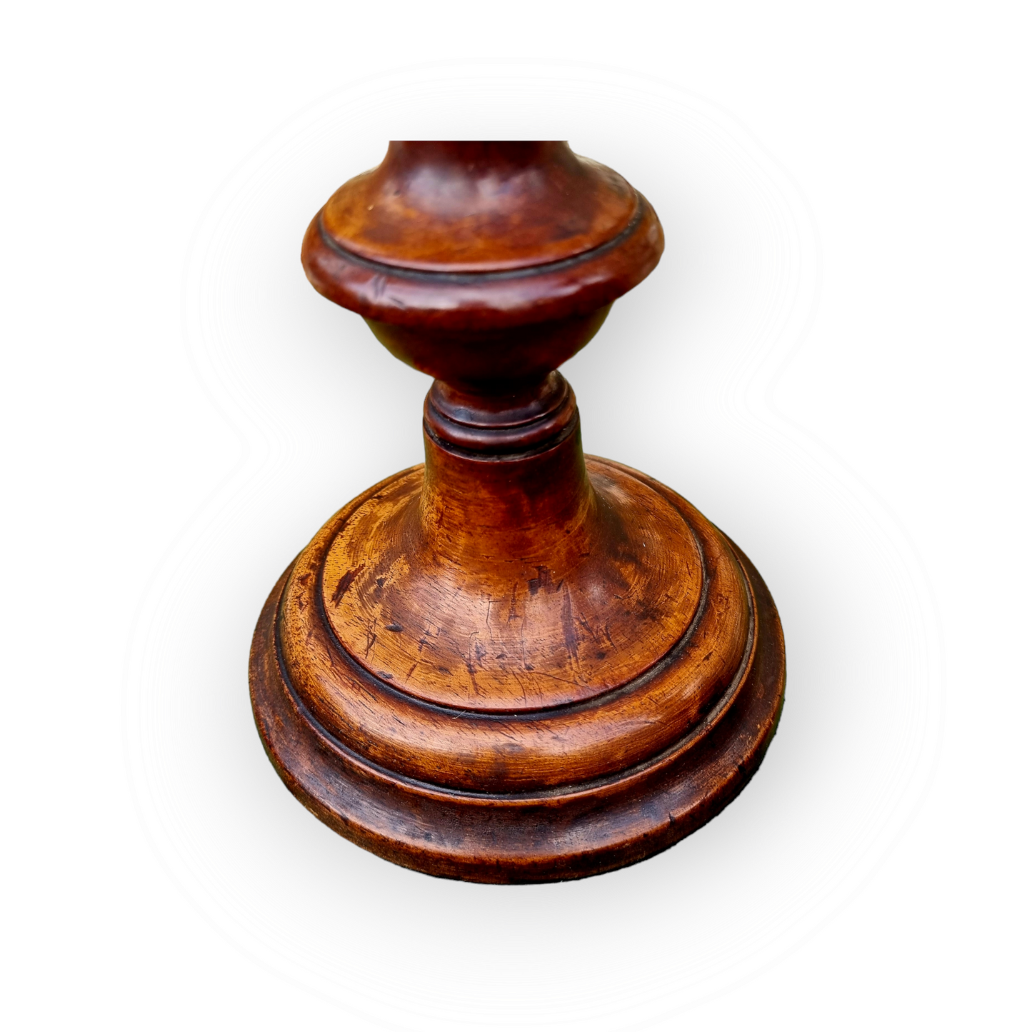 Pair of Mid-19th Century English Antique Treen Candlesticks