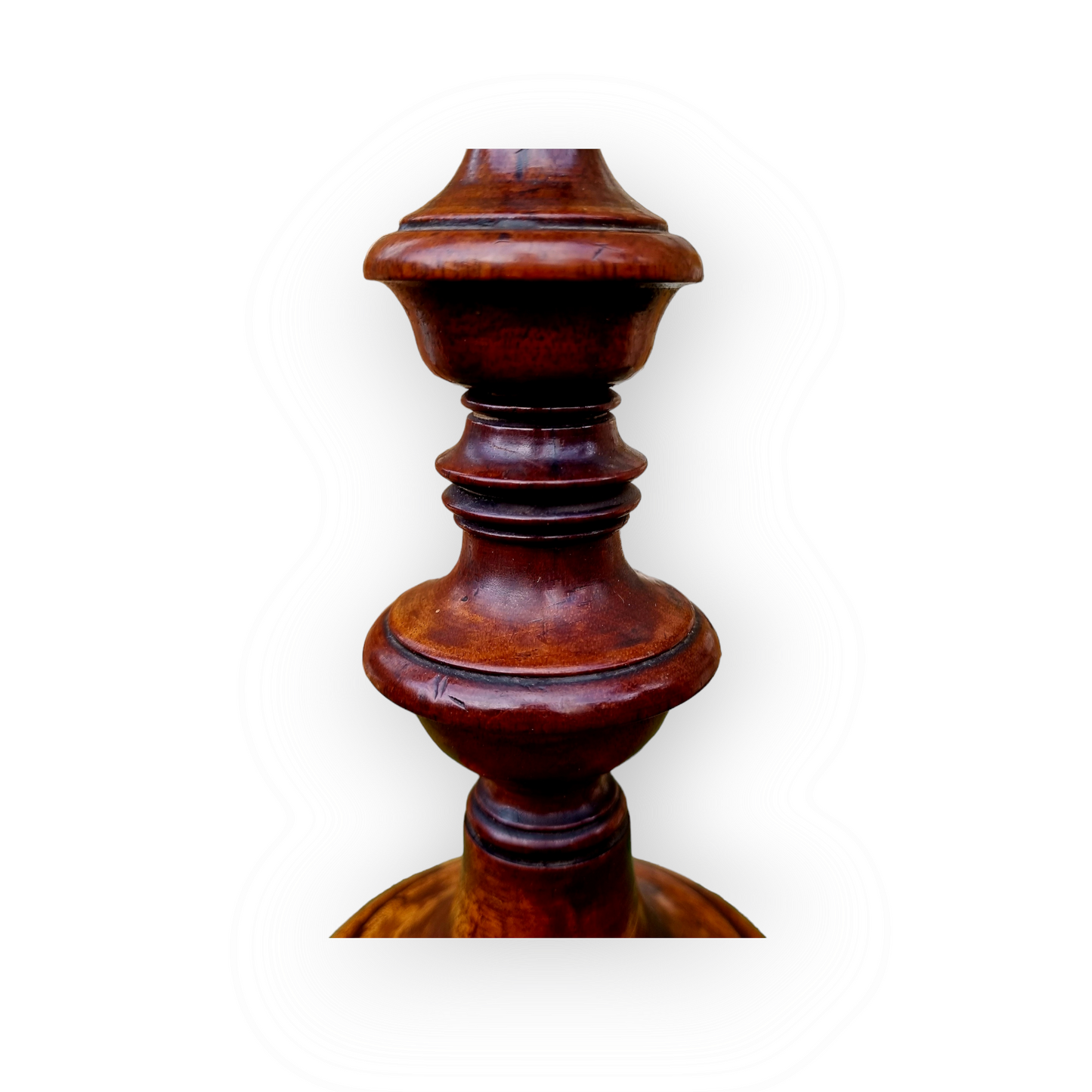 Pair of Mid-19th Century English Antique Treen Candlesticks