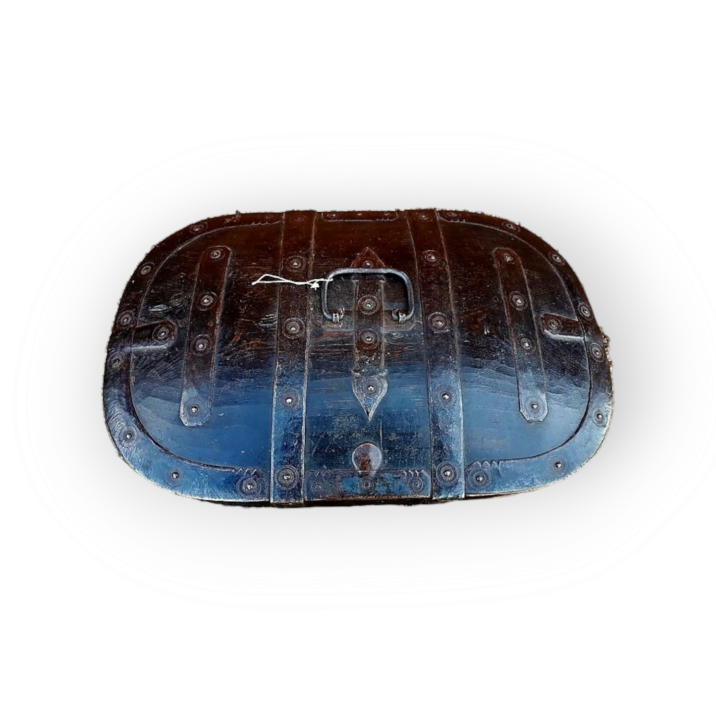 Large 18th Century Scandinavian Bentwood Box with Traces of Original Paint, Circa 1780