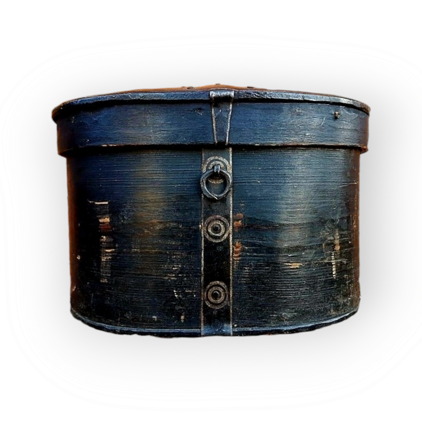 Large 18th Century Scandinavian Bentwood Box with Traces of Original Paint, Circa 1780