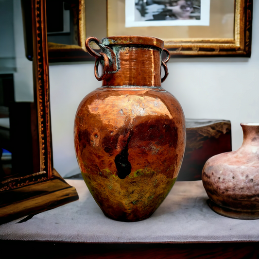Large 19th Century Antique Copper Dry Goods Jar