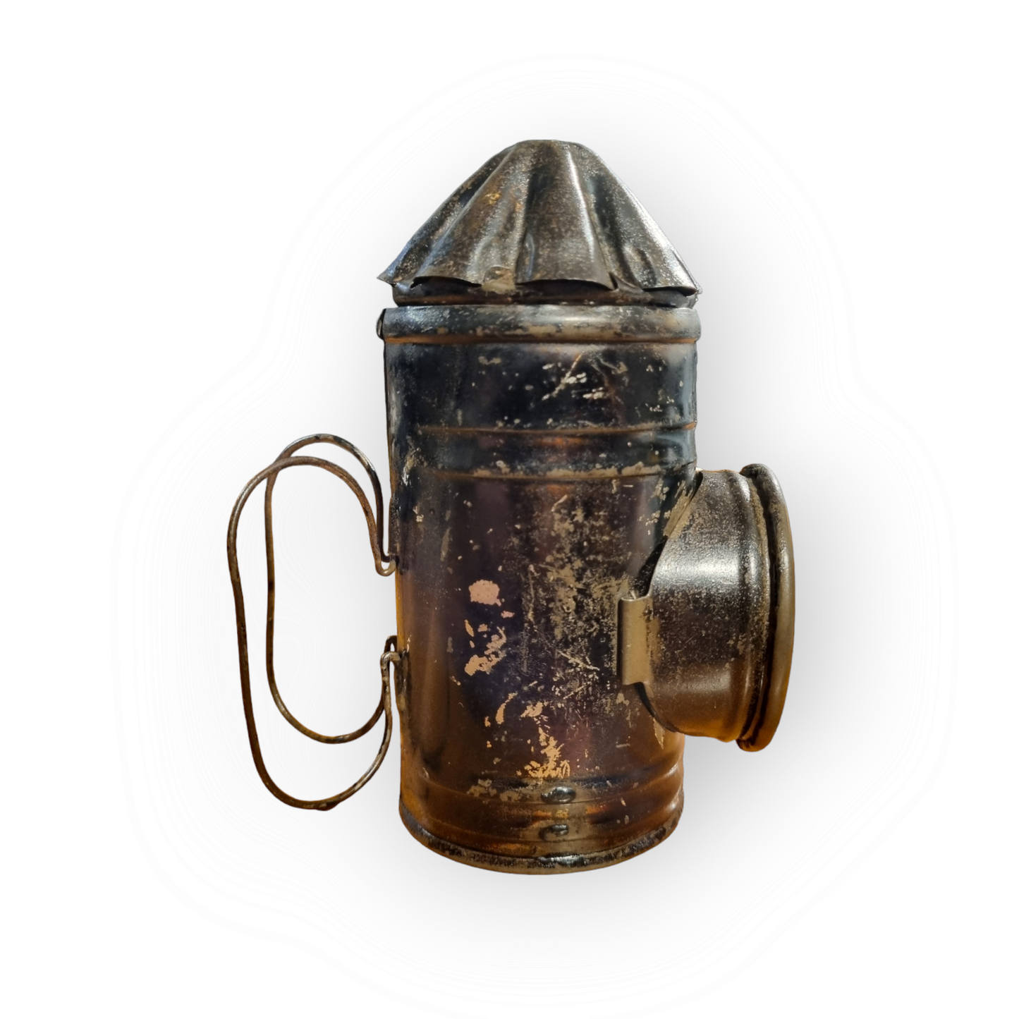 A Diminutive 19thC English Antique Toleware Child's Candle Lantern