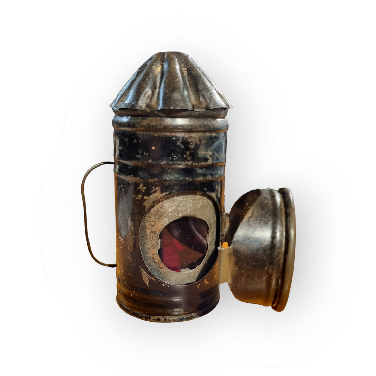 A Diminutive 19thC English Antique Toleware Child's Candle Lantern