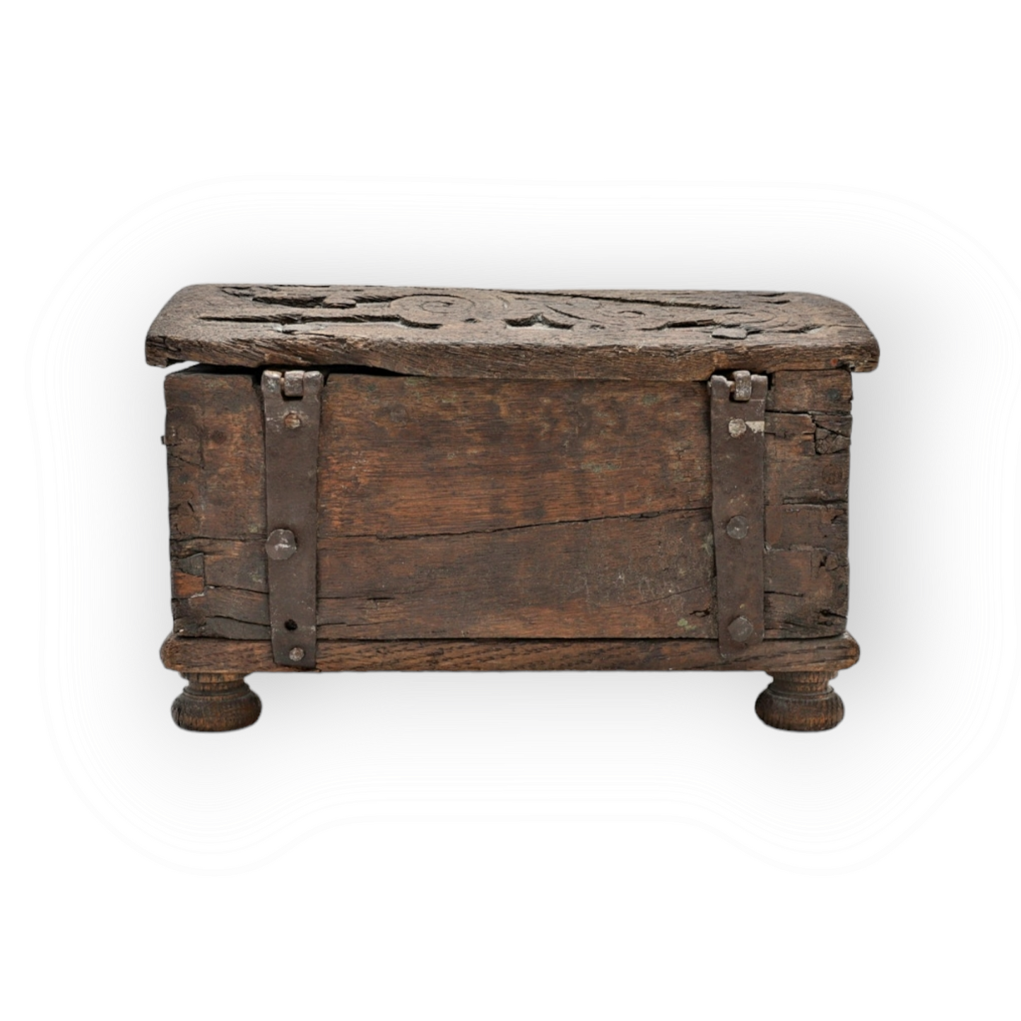 Late 16thC Scandinavian Antique Oak Table-Top Box