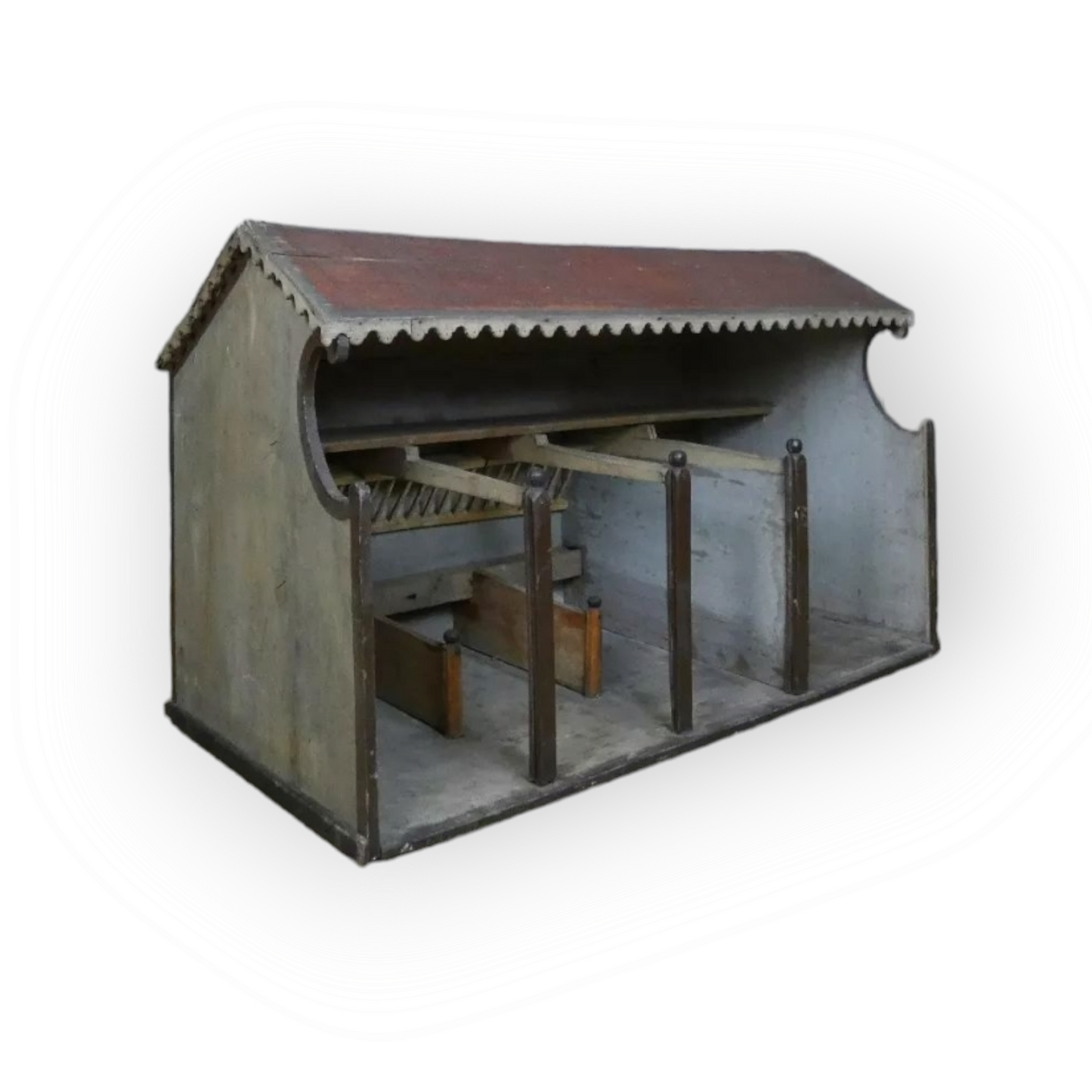 A Superb 19th Century English Antique Country House Scratch-Built Model of a Stable Block