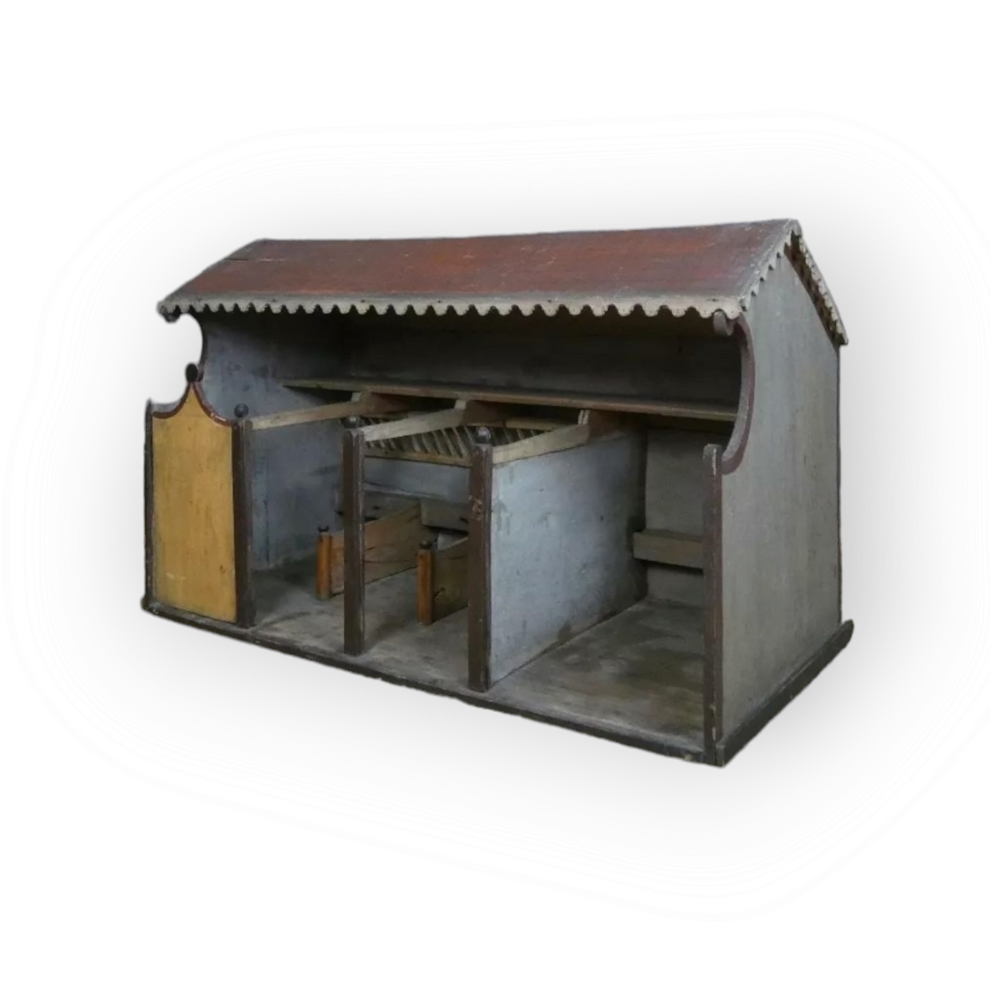 A Superb 19th Century English Antique Country House Scratch-Built Model of a Stable Block