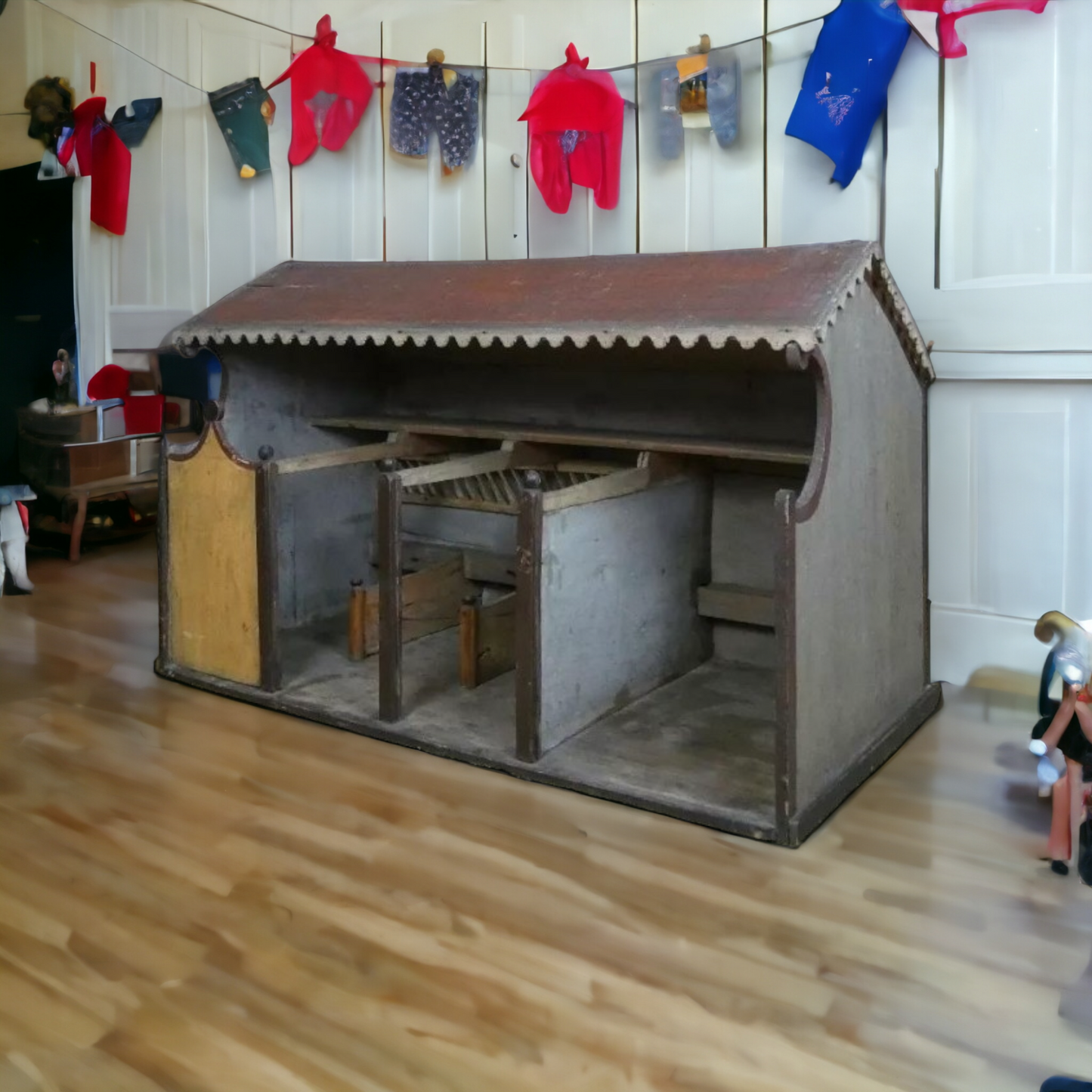 A Superb 19th Century English Antique Country House Scratch-Built Model of a Stable Block