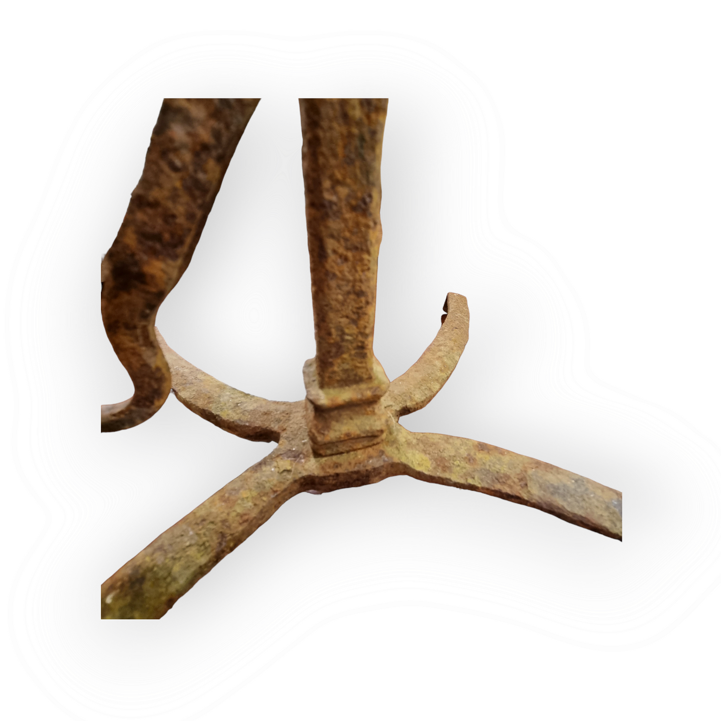 An Unusual 18th Century Welsh Antique Blacksmith-Made Wrought Iron Rise-and-Fall Fireside / Down Hearth Spit Stand