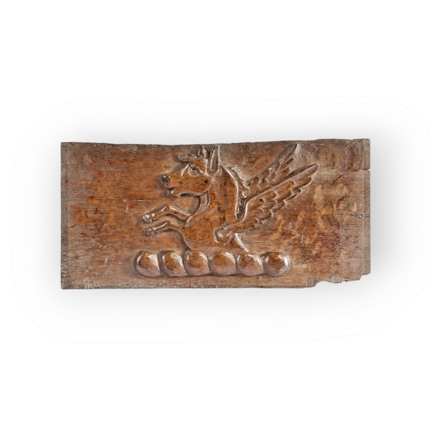 Rare Early 17th Century English Antique Carved Oak Panel of an Alicorn, circa 1600