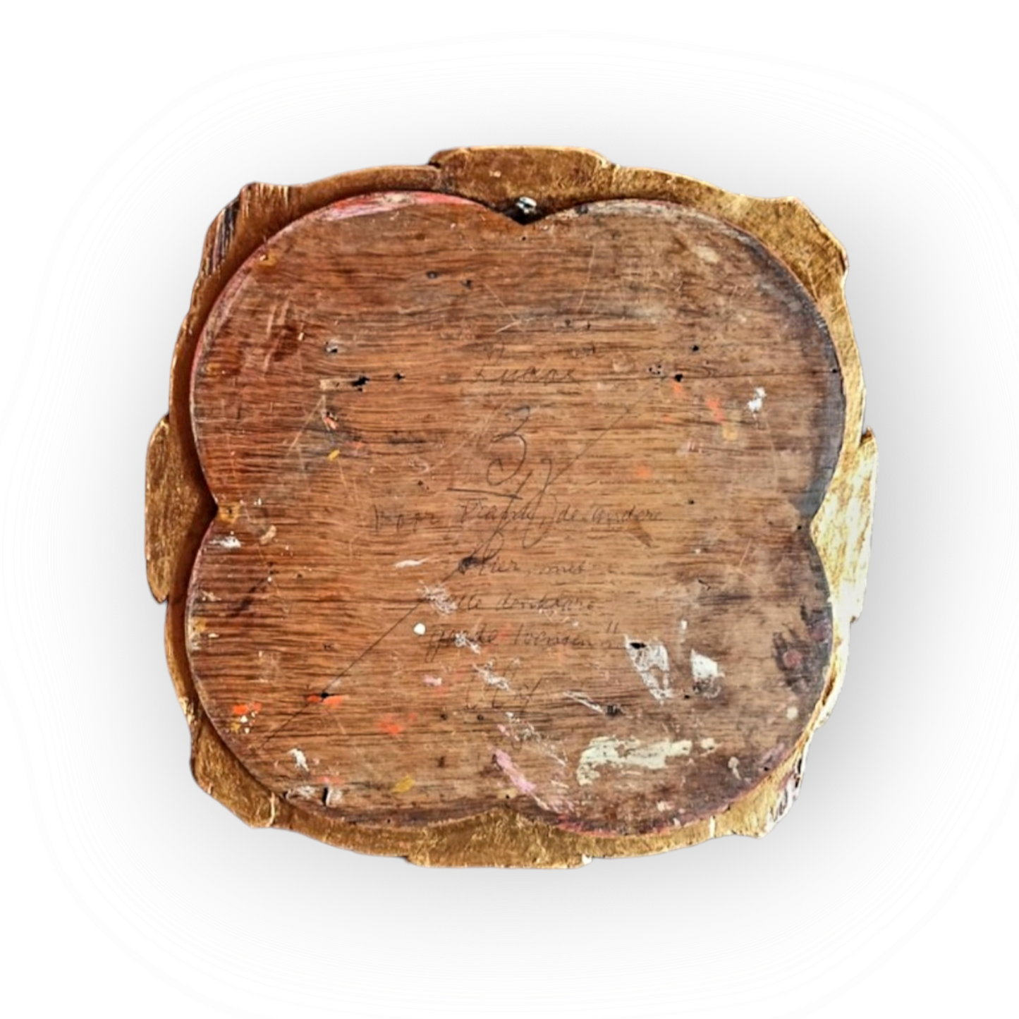 Large Late 18th Century Italian Antique Carved Wood Panel of a Winged Ox, The Symbol of Saint Luke