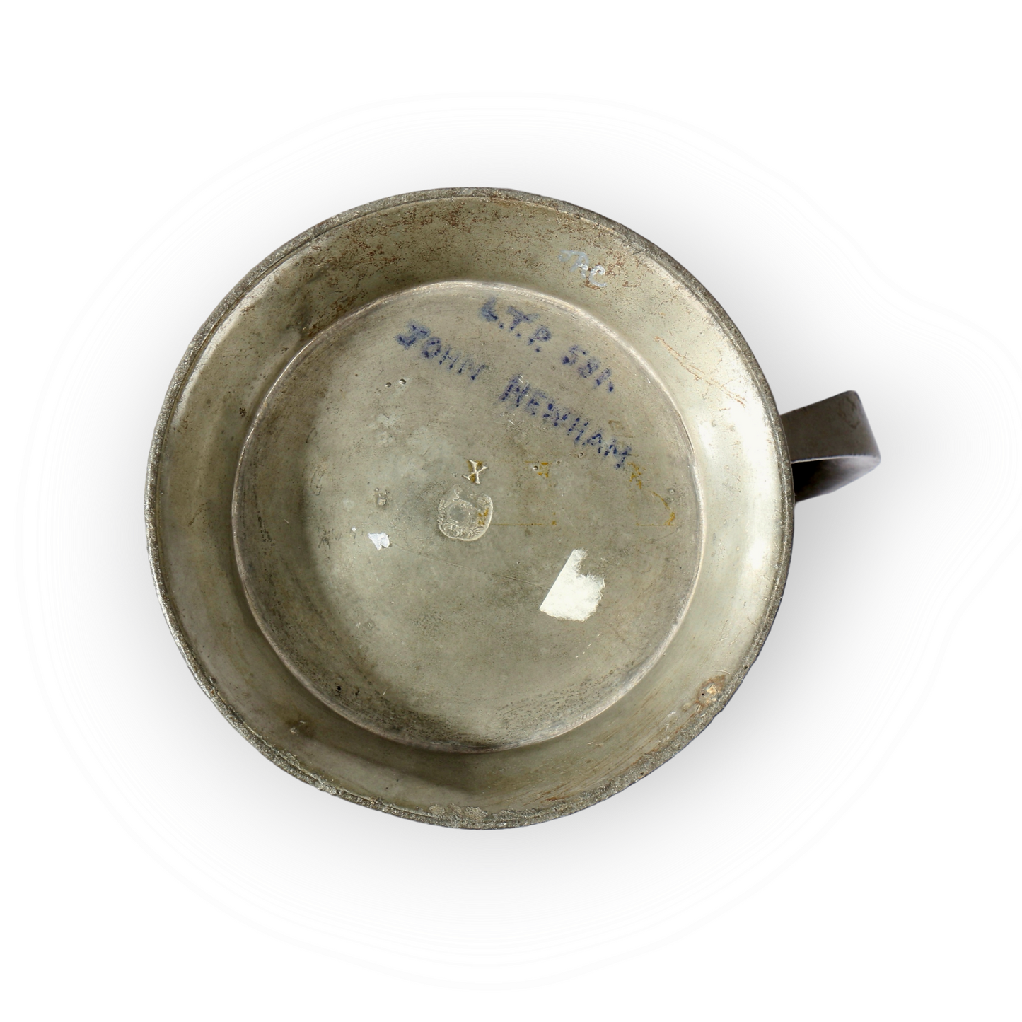 An Early 18th-Century, George I Period, English Antique Pewter Spire Flagon, circa 1715, Bearing The Touchmark for John Newman, London, (fl.1699-1733)